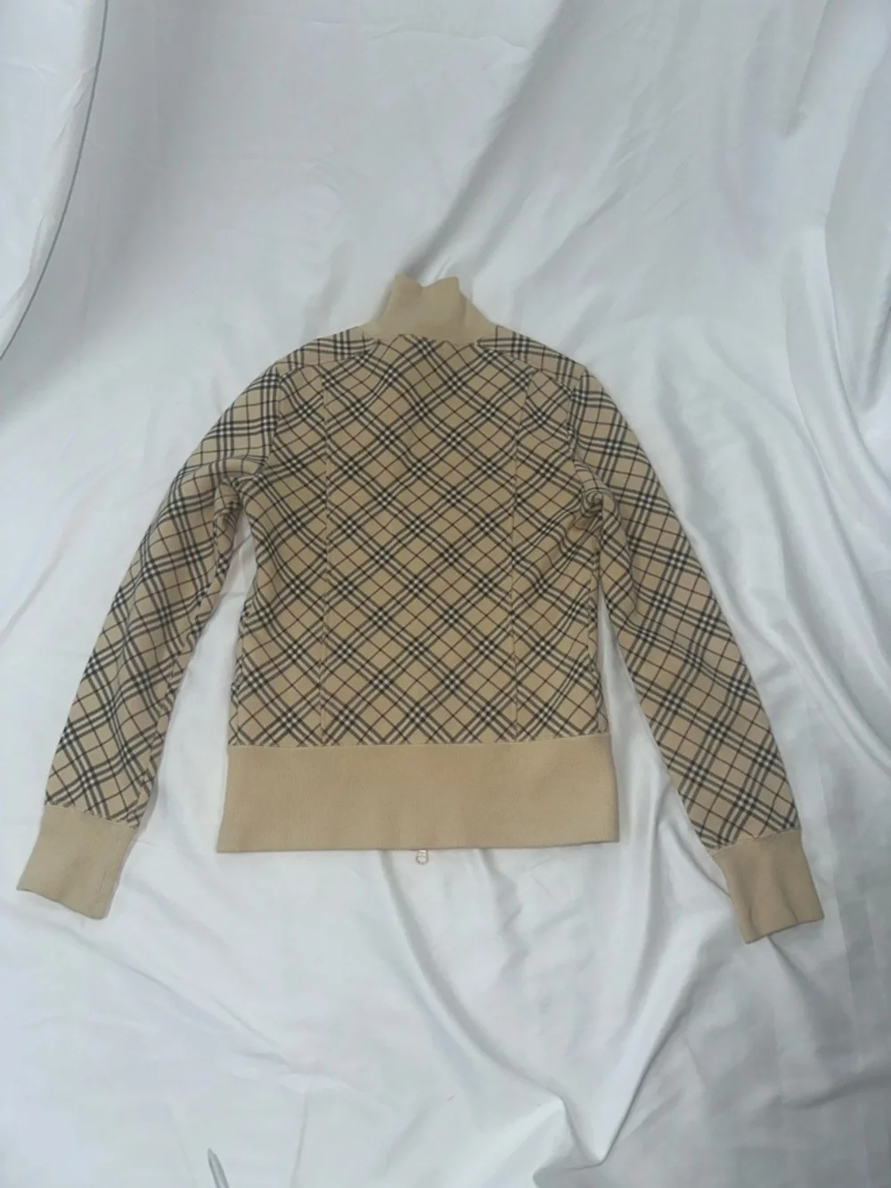 Burberry Beige Plaid Zip Jacket - Picture 5 of 5